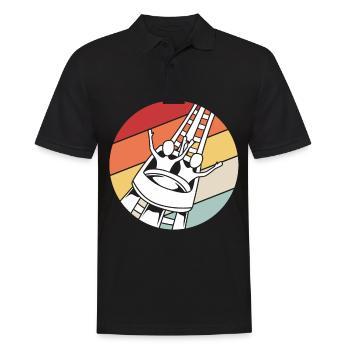 Achterbahn - Männer Poloshirt - Schwarz - Vorne - Kai (181cm)