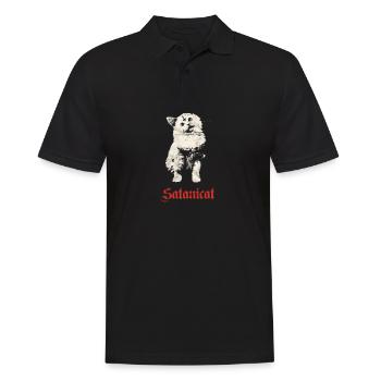 Satanicat occulte Satan Gothique Grunge Satan Devil - Polo Homme - noir - Devant - Kai (181cm)