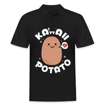 Otaku Kawaii - Polo Homme - noir - Devant - Kai (181cm)