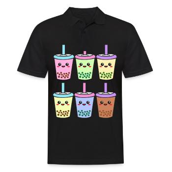 Bubble Tee Boba Tea - Men's Polo Shirt - black - Front - Kai (181cm)