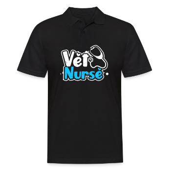 Vet Nurse Stethoscope Gift - Men's Polo Shirt - black - Front - Kai (181cm)