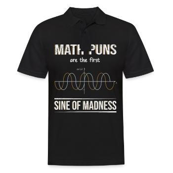 Mathematik Sinus Algebra Koordinatensystem Graph - Männer Poloshirt - Schwarz - Vorne - Kai (181cm)