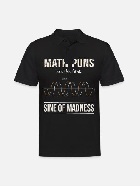 Mathematics Sinus Algebra Coordinate System Graph - Men's Polo Shirt - black