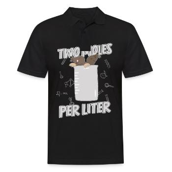 Chemist Chemistry Mole Liter Labor Wortwitz Pun - Men's Polo Shirt - black - Front - Kai (181cm)
