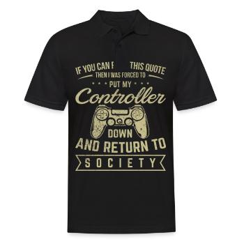 Cadeau de jeu - Jeux de contrôleurs nerd jeux de jeux - Polo Homme - noir - Devant - Kai (181cm)