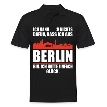 DDR Ostdeutschland Brandenburg lustige Ossi Berlin - Männer Poloshirt - Schwarz - Vorne - Kai (181cm)