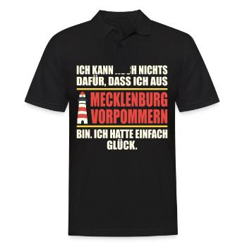 Mecklenburg DDR MeckPom Ossi lustiges Mecklenburg - Männer Poloshirt - Schwarz - Vorne - Kai (181cm)