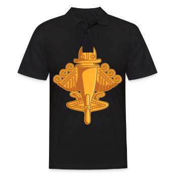 QUIMBAYA PLANE Ancient Alien Theorist - Men's Polo Shirt - black - Front - Kai (181cm)