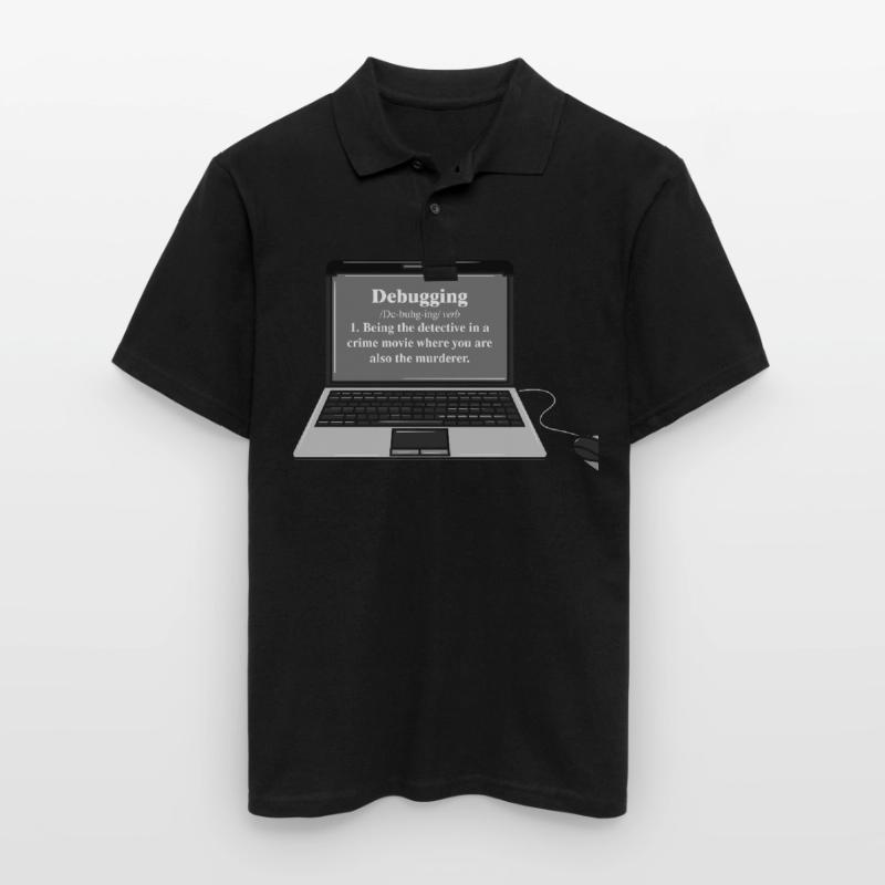 Funny Computer Debugging Programmer Design Men's Polo Shirt