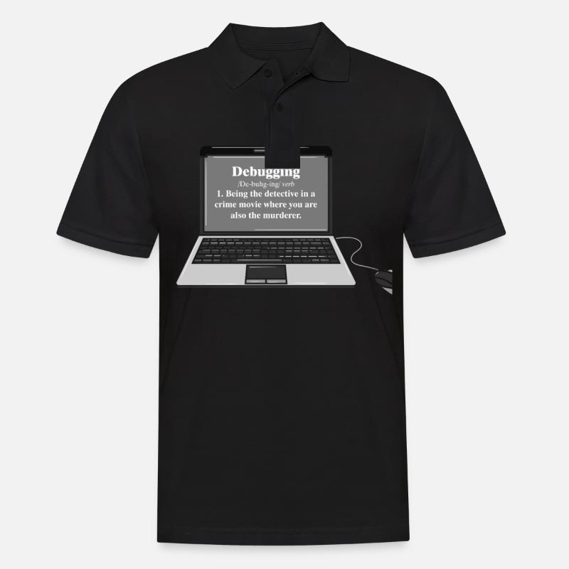 Funny Computer Debugging Programmer Design - Men's Polo Shirt - black