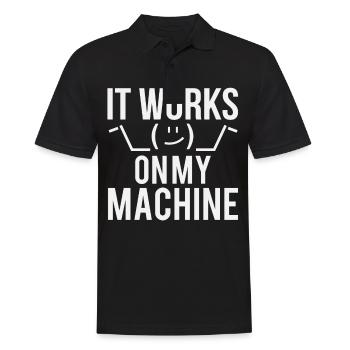 Programmer Developer It Work On My Machine - Men's Polo Shirt - black - Front - Kai (181cm)