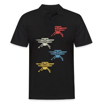 Retro Mars Helicopter - Space Space Flight Vintage - Men's Polo Shirt - black - Front - Kai (181cm)