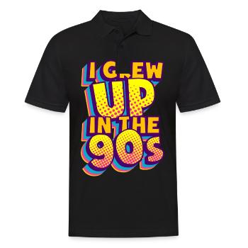 90s theme party 90s outfit 90s retro 90s - Men's Polo Shirt - black - Front - Kai (181cm)