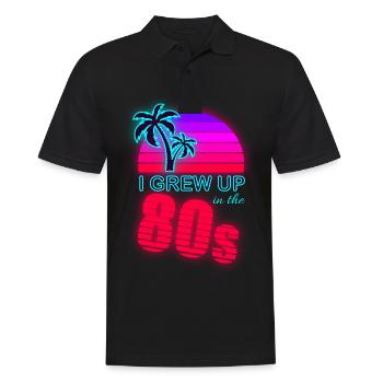 80s Retro 80s Outfir 80s Theme Party 80s - Men's Polo Shirt - black - Front - Kai (181cm)