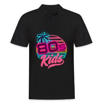 Enfants de 80 années 80 Outfir 80 Retro 80 - Polo Homme - noir - Devant - Kai (181cm)