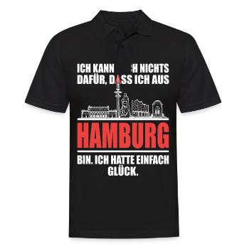 Hamburg Hamburger Bundesland lustiges Hamburg - Männer Poloshirt - Schwarz - Vorne - Kai (181cm)
