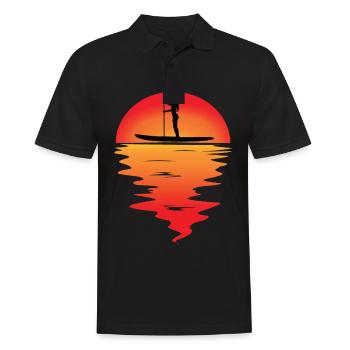 SUP Stand Up Paddle Board Standup Paddling Gift - Men's Polo Shirt - black - Front - Kai (181cm)