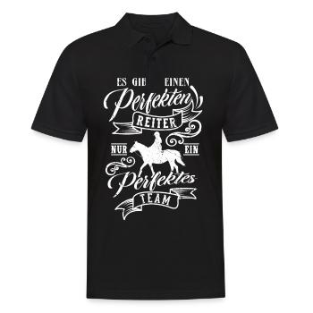 Pferde Spruch Pferdeliebhaber Pferdesprüche - Männer Poloshirt - Schwarz - Vorne - Kai (181cm)