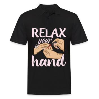 Nail design Design for a nail designer - Men's Polo Shirt - black - Front - Kai (181cm)