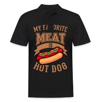 Hot Dog Sort Drôle Hot Dog Hot-Dog Fast Fast - Polo Homme - noir - Devant - Kai (181cm)