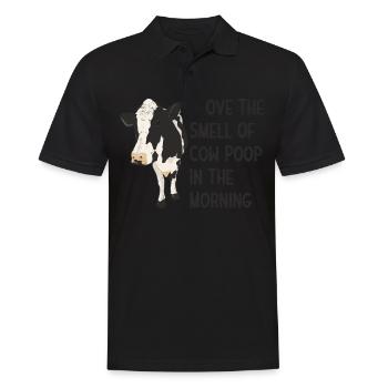 Kuhweide Bauer Rind Milchkuh Landwirt Kuh Kuhstall - Männer Poloshirt - Schwarz - Vorne - Kai (181cm)