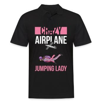 Skydiving Design for a Skydiving Woman - Men's Polo Shirt - black - Front - Kai (181cm)