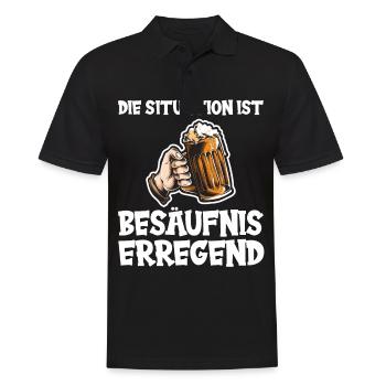 Die Situation ist Besäufnis erregend - Männer Poloshirt - Schwarz - Vorne - Kai (181cm)