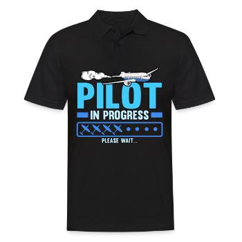 Pilote avion Aviation Aviation Vol Métier Drôle - Polo Homme - noir - Devant - Kai (181cm)