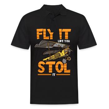 Pilote avion Aviation Aviation Vol Métier Drôle - Polo Homme - noir - Devant - Kai (181cm)