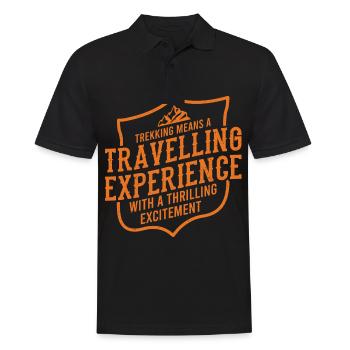 TREKKING SORT Hiking Outdoor Randonnée Drôle - Polo Homme - noir - Devant - Kai (181cm)