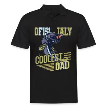 Bester Papa Angler Fischer Angeln Fisch Hecht - Männer Poloshirt - Schwarz - Vorne - Kai (181cm)