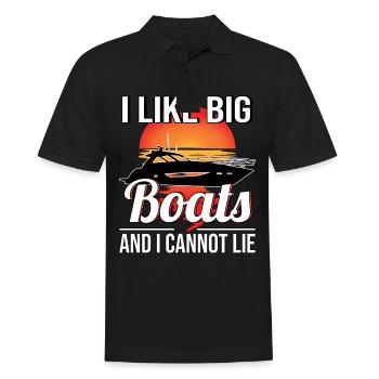 Yacht Boat Owner Boat Powerboat Motor yacht - Men's Polo Shirt - black - Front - Kai (181cm)