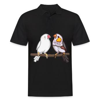 Zebra finches zebra finch magnificent finches bird lovers - Men's Polo Shirt - black - Front - Kai (181cm)
