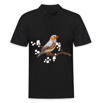 Zebrafinch Zebra finches magnificent finches bird lovers - Men's Polo Shirt - black - Front - Kai (181cm)