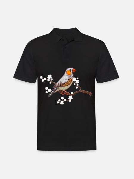 Zebrafinch Zebra finches magnificent finches bird lovers - Men's Polo Shirt - black