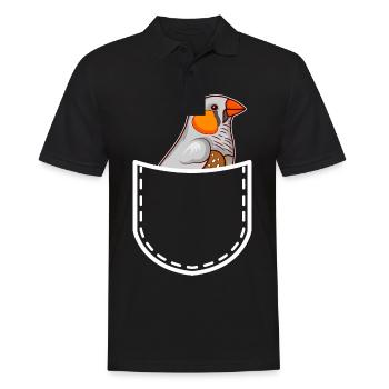 Zebrafinch Zebra finches magnificent finches bird lovers - Men's Polo Shirt - black - Front - Kai (181cm)