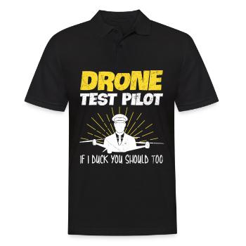 Quadcopter Mouches Sort pour un quadricoptère - Polo Homme - noir - Devant - Kai (181cm)