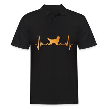 Golden Retriever Battement cardiaque Fréquence DE L’ECG - Polo Homme - noir - Devant - Kai (181cm)