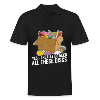 Discgolf Spruch für einen Discgolf Spieler - Männer Poloshirt - Schwarz - Vorne - Kai (181cm)