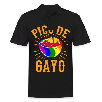 PICO DE GAYO LGBT Pride Gay Pride Month LGBTQ - Polo Homme - noir - Devant - Kai (181cm)