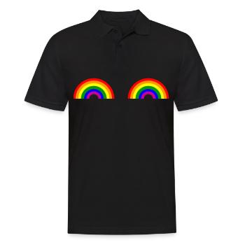 Arc-en-ciel Boobies LGBT Pride Gay Pride Month - Polo Homme - noir - Devant - Kai (181cm)