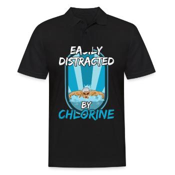 Wettkampf Schwimmen Design für einen Schwimmer - Männer Poloshirt - Schwarz - Vorne - Kai (181cm)