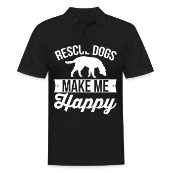 Tierheim Hund Retten Tierschutz Hundeheim - Männer Poloshirt - Schwarz - Vorne - Kai (181cm)