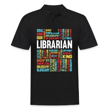 Library Book E-Book Thriller Writer - Men's Polo Shirt - black - Front - Kai (181cm)