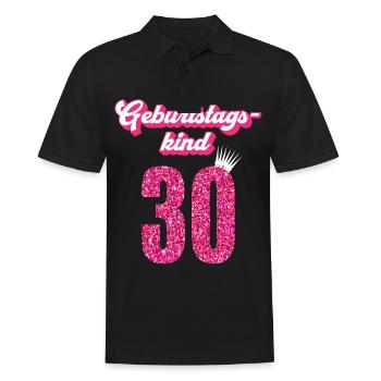 30. Geburtstag 30 Jahre 30er Geburtstagskind - Männer Poloshirt - Schwarz - Vorne - Kai (181cm)