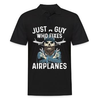 A&P Spruch für einen Flugzeug Ingenieur - Männer Poloshirt - Schwarz - Vorne - Kai (181cm)