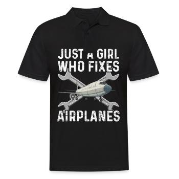 Aviation Design for your aviation technician - Men's Polo Shirt - black - Front - Kai (181cm)