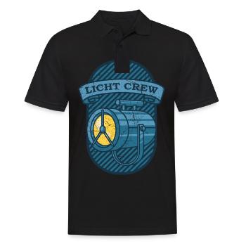 Licht Crew Theater Lichttechniker - Männer Poloshirt - Schwarz - Vorne - Kai (181cm)