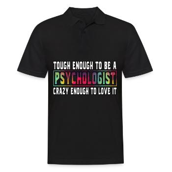 Psychologue Thérapeute Thérapie Psychologue Profession - Polo Homme - noir - Devant - Kai (181cm)