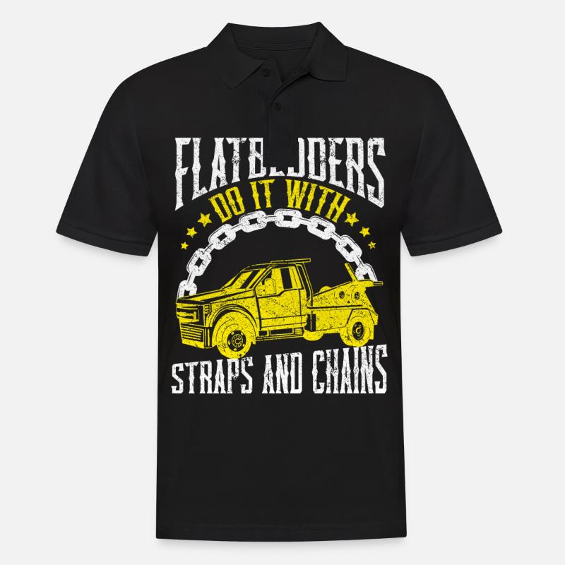 Abschleppwagen Abschleppdienst Abschlepper - Männer Poloshirt - Schwarz